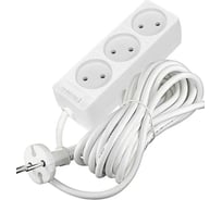 Удлинитель бытовой DOMTOK 4 гнезда, ПВС 2*1, 2,2кВт, б/з 7м 2358