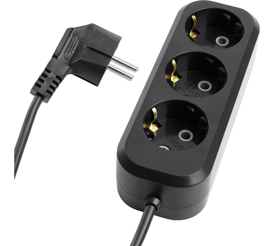 Удлинитель трехместный STEKKER с/з 3x0,75,5м, серия Home, HM01-31-05 (У10-002 50420