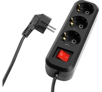 Удлинитель трехместный STEKKER с/з с выключателем, 3x0,75, 3м, серия Home, HM0 50422