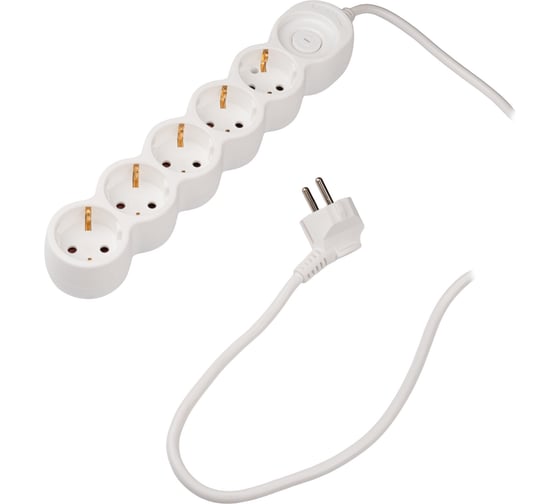 Удлинитель Jazzway EX-05GS-500 (5x5) заземление, шторки, выключатель с подсветкой 5065208