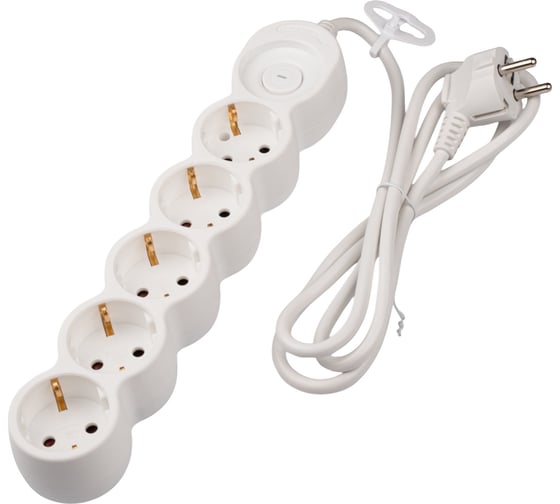 Удлинитель Jazzway EX-05GS-500 (5x5) заземление, шторки, выключатель с подсветкой 5065208