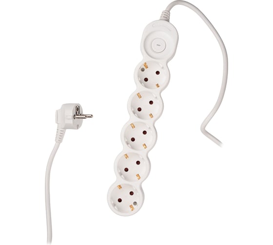 Удлинитель Jazzway EX-05GS-500 (5x5) заземление, шторки, выключатель с подсветкой 5065208