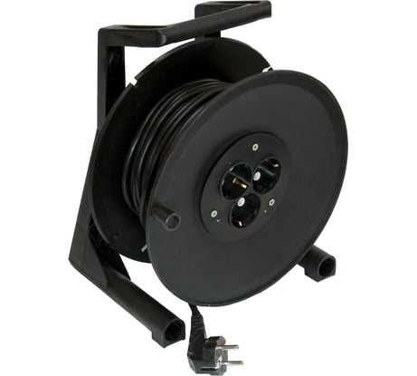 Силовой удлинитель на катушке с заземлением (20 м; 3,5 кВт; 10 А; З розетки) Крона КС325020