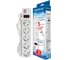 Фильтр-удлинитель DOMTOK 5 гнезд с USB type-A + type-A, ПВС 3*1, 10А/2,2кВт, выключатель с индикацией, с заземлением, белый, 3м 2565 1