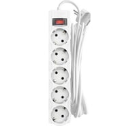 Сетевой фильтр Cbr 5 евророзеток длина кабеля 3 метра цвет белый пакет CSF 2505-3. 0 White PC