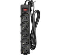 Сетевой фильтр CBR 5 евророзеток длина кабеля 3 метра цвет чёрный коробка CSF 2505-3.0 Black CB