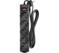 Сетевой фильтр Cbr 5 евророзеток длина кабеля 5 метров цвет чёрный коробка CSF 2505-5.0 Black CB