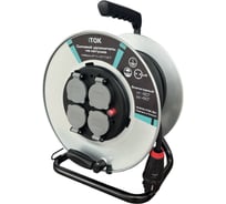 Удлинитель силовой на катушке тип SUK серии iCONNECT PRO iTOK c заземлением и термозащитой ПВС 3х1,5 мм 4 гнезда IP44 ГОСТ 50 м i-CONNECT-PRO-SUK-M-T-PVS-315-4-44-50