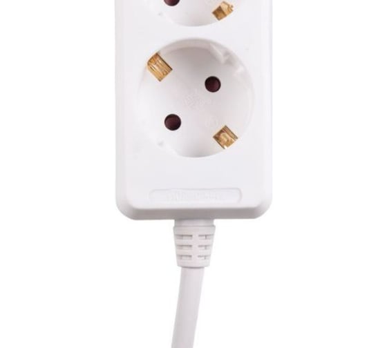 Удлинитель ЕТР POWERMAN 2 гнезда 2м, 10А/2,2кW с з/к, ПВС 3x0,75 77200