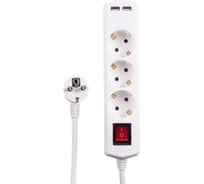 Удлинитель ЕТР с USB, 3 ма 77007