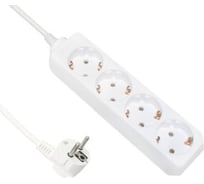 Удлинитель 4 гнезда 5м, 10А/2,5кW с з/к, ПВС 3x0,75 "POWERMAN" ETP ЕТР 77211