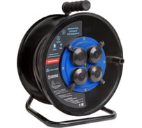 Силовой удлинитель на металлической катушке АТЛАНТ КГ 4000 Вт 50м IP 44 (с заземлением) 50036