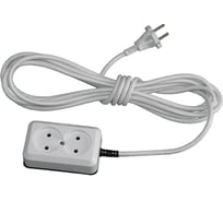 Удлинитель сетевой ООО Ливны-Электро провод ПВС 2х1, 2 розетки, L 3 м, белый У 643