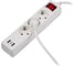 Универсальный электрический удлинитель ФАZА FES-03-500 3 USB выхода 3роз х 5м 2,2кВт ПВС 3х0,75мм2 10А IP20 заземление выключатель 5064942 6
