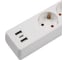 Универсальный электрический удлинитель ФАZА FES-03-500 3 USB выхода 3роз х 5м 2,2кВт ПВС 3х0,75мм2 10А IP20 заземление выключатель 5064942 10