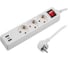 Универсальный электрический удлинитель ФАZА FES-03-500 3 USB выхода 3роз х 5м 2,2кВт ПВС 3х0,75мм2 10А IP20 заземление выключатель 5064942 16