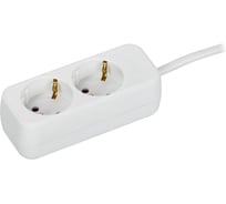 Удлинитель IEK UMA У02 2 места 5м 3х1мм2 10А белый UM-YP10-10-02-05-Z-K01