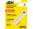 Удлинитель IEK UMA У05К 5 мест 5м 3х1,5мм2 16А белый UM-YP10-16-05-05-ZK-K01 2