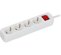 Удлинитель IEK UMA У04К 4 места 3м 3х1,5мм2 16А белый UM-YP10-16-04-03-ZK-K01