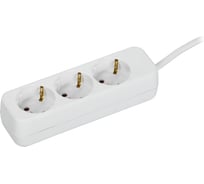 Удлинитель IEK UMA У03 3 места 5м 3х1мм2 10А белый UM-YP10-10-03-05-Z-K01