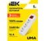 Удлинитель IEK UMA У03К 3 места 5м 3х1,5мм2 16А белый UM-YP10-16-03-05-ZK-K01 2