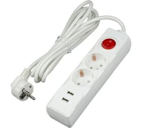 Бытовой удлинитель Uniel WHITE S-GCD2-3BU UL-00006677