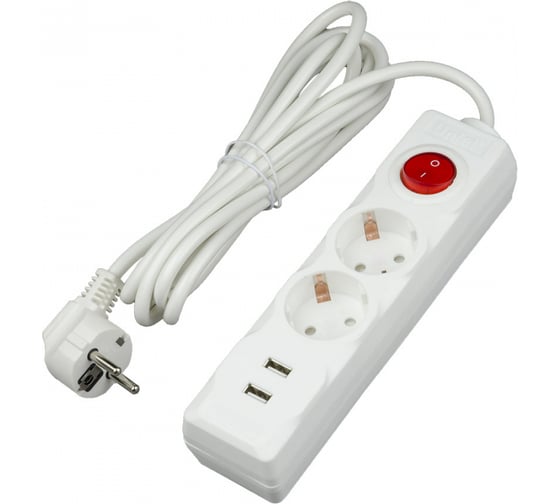 Бытовой удлинитель Uniel WHITE S-GCD2-3BU UL-00006677 1