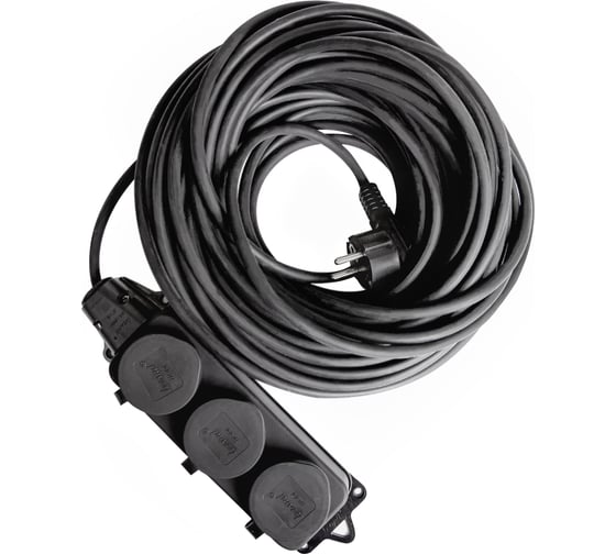 Удлинитель морозостойкий КГ АТЛАНТ Электрон 2х2, 5 3 гнезда 20м IP44 EL70132