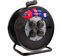 Удлинитель морозостойкий КГ АТЛАНТ Электрон 2х1, 5 50м на металлической катушке IP44 EL70247