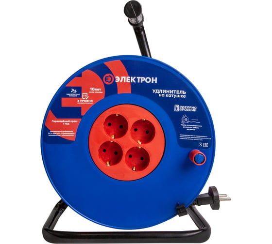 Удлинитель АТЛАНТ ПВС Электрон 3х1 30м на катушке IP20 EL70078