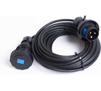 Удлинитель шнур Энаргит 220 Вольт (BLACK), КГтп-ХЛ 3х4 (50 метров, 1 розетка 32А IEC60309, вилка 32А IEC60309, IP 67) КГ340-50-132П-32П-67-блэк