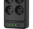 Сетевой фильтр AGNI плоский, 8 розеток, 3 метра, 2 USB + 1 Type-C 20 Вт, чёрный TP-FS4U8E-PD-3m-black 5