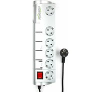 Сетевой фильтр Energenie SISN-SILVER-10 3м, 10А, серебристый