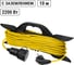 Удлинитель-шнур на рамке силовой TDM ELECTRIC У1-12033 ПВС, жёлтый, 2200 Вт, с заземлением, 10м, штепсельное гнездо, Народный SQ1307-9014 2