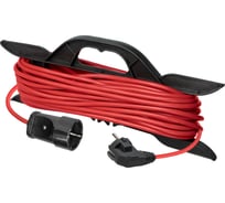 Удлинитель-шнур на рамке силовой TDM ELECTRIC У1-12033 ПВС, красный, 2200 Вт, с заземлением, 20м, штепсельное гнездо, Народный SQ1307-9010