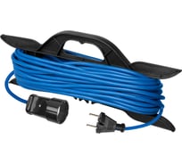 Удлинитель-шнур на рамке силовой TDM ELECTRIC У-11001 ПВС, синий, 1300 Вт, без заземления, 20м, штепсельное гнездо, Народный SQ1307-9003