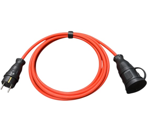 Удлинитель силовой оранжевый iTOK iCONNECT COLOR КГТТ, 3х2.5 мм, 1 розетка, 3 метра, IP44, вилки и розетки черный, тип SU, с заземлением ГОСТ i-CONNECT-COLOR-SU-KG-325-1-44-3-BLACK-OR 1