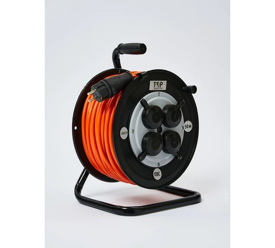 Удлинитель ТОРЭЛЕКТРО ПВС 2200 Вт 45м на катушке IP44 (с/з) 1180 1