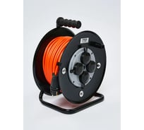 Удлинитель ТОРЭЛЕКТРО ПВС 3500 Вт 45м на металлической катушке IP44 (с/з) 1201