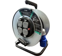 Удлинитель силовой iTOK iCONNECT PRO КГтп-ХЛ 3х2.5 мм 4 розетки 50 метров (вилка CEE 1P+N+E) IP 44 на катушке с заземлением и термозащитой тип SUK ГОСТ i-CONNECT-PRO-SUK-M-T-CEE-KG-325-V-4-44-50