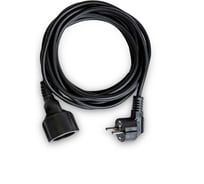 Удлинитель сетевой Атлант 0,5м с заземлением с одной розеткой IP21 10А ПВС ГОСТ 3х0,75 черный 80129