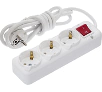 Удлинитель NE-AD 3 гнезда, с заземлением, с выключателем, 2м, 16А, 250В, 1/15/60, 3014-2A