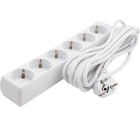 Удлинитель ExeGate ECE-6-5W 6 евророзеток с заземлением 5м белый 285836