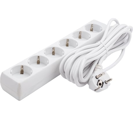Удлинитель ExeGate ECE-6-5W 6 евророзеток с заземлением 5м белый 285836