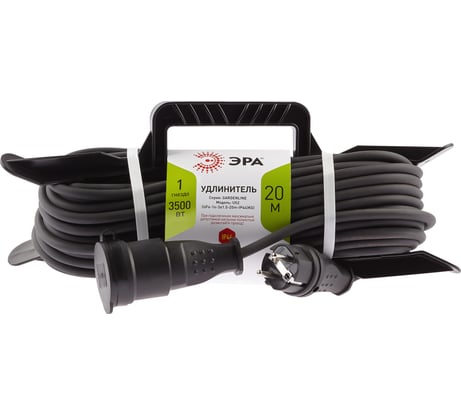 Силовой удлинитель ЭРА UFx-1e-3x1,5-20m-IP44 KG на рамке с/з 1 розетка 20 м КГ 3х1,5 Б0050868