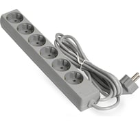 Удлинитель ExeGate ECE-6-5G 6 евророзетки с заземлением 5м серый 285835