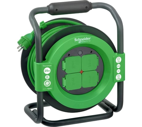 Катушечный удлинитель Systeme Electric Thorsman 4 розетки 25м 3х2.5 IP44 IMT33148