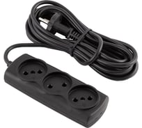 Удлинитель Engy Премиум 5 метров, 3 розетки, черный 186744