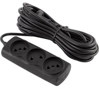 Удлинитель Engy Премиум 7 метров, 3 розетки, черный 186745