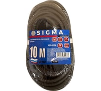 Удлинитель шнур Sigma 1 розетка с заземлением IP44 (ПВС 3*2,5) 230 В / 16 А / 3500 Вт 10 метров 100029